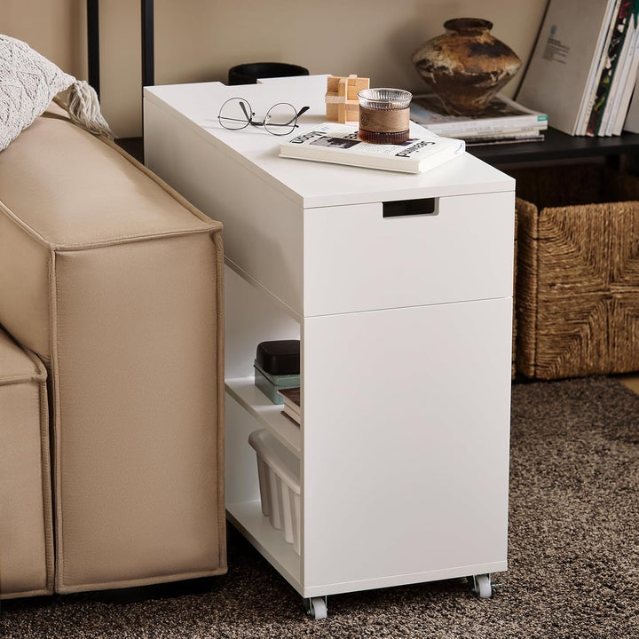 SoBuy Aktenschrank Aktenschrankwagen Druckertisch Druckerständer Rollcontainer mit 4 Rollen Lagersch