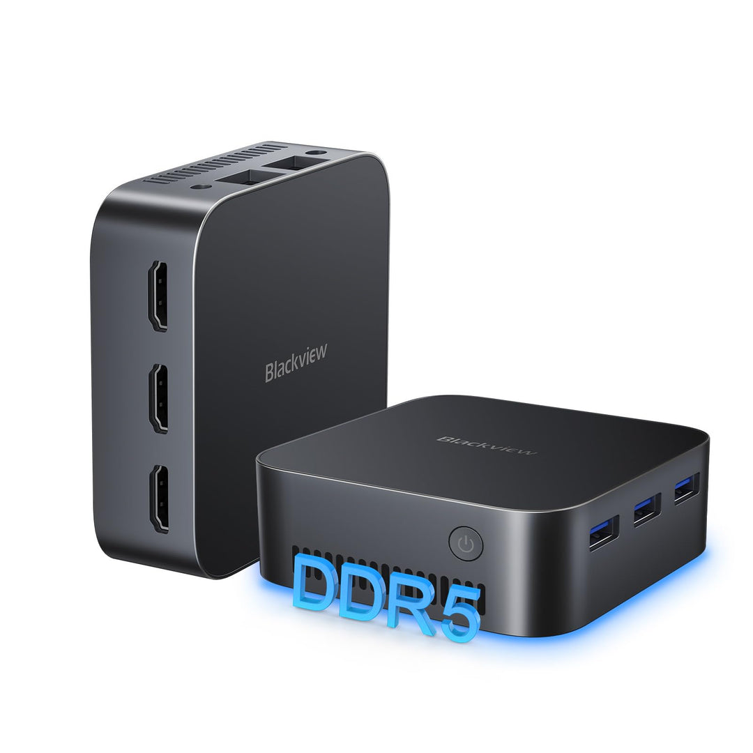 Blackview MP80 Mini PC Intel N97 CPU (bis zu 3,6 GHz) 16GB LPDDR5 RAM 512GB M.2 SSD, Mini Computer W