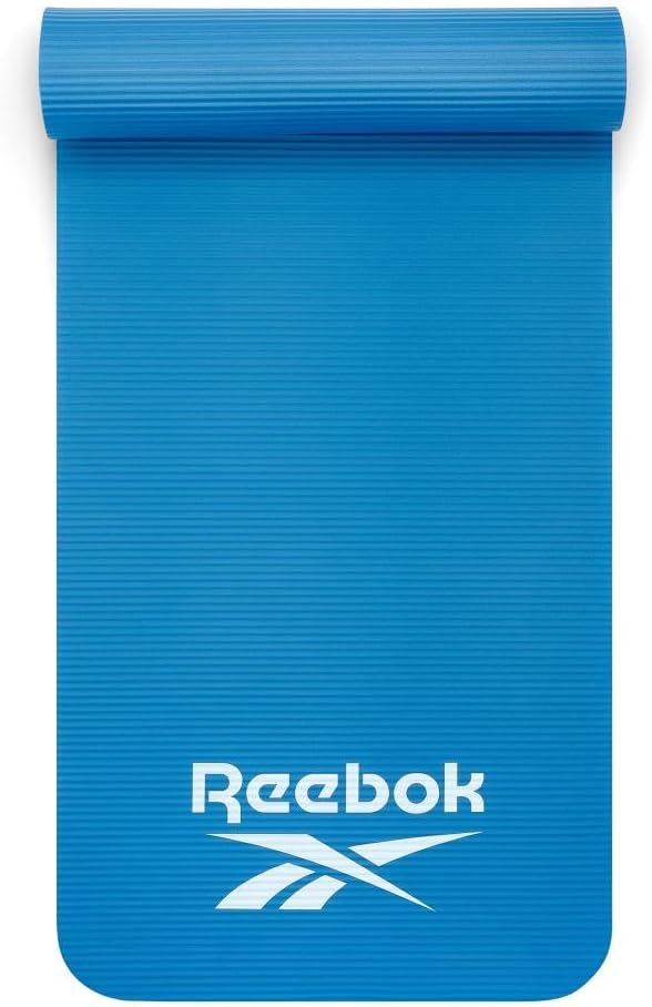 Reebok Trainingsmatte - Rutschfeste Gymnastikmatte aus natürlichem Gummi in 7mm, 10mm, 15mm und vers