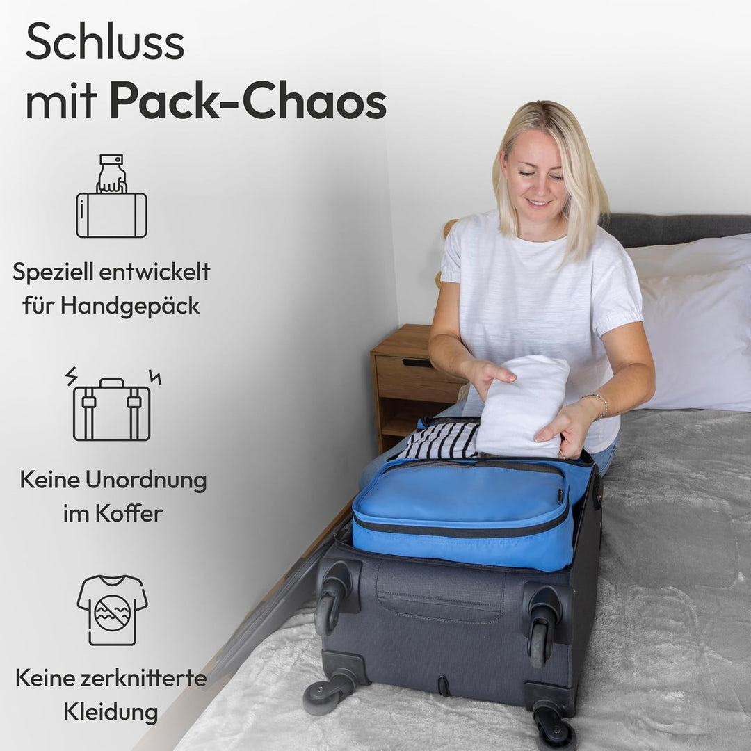 Koffer Organizer Set 5-teilig – Premium Packing Cubes aus robustem Twill mit YKK-Reissverschlüssen –