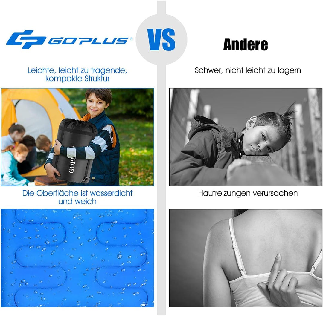 GOPLUS Schlafsack Deckenschlafsack Hüttenschlafsack Doppelschlafsack Reiseschlafsack Trekkingschlafs