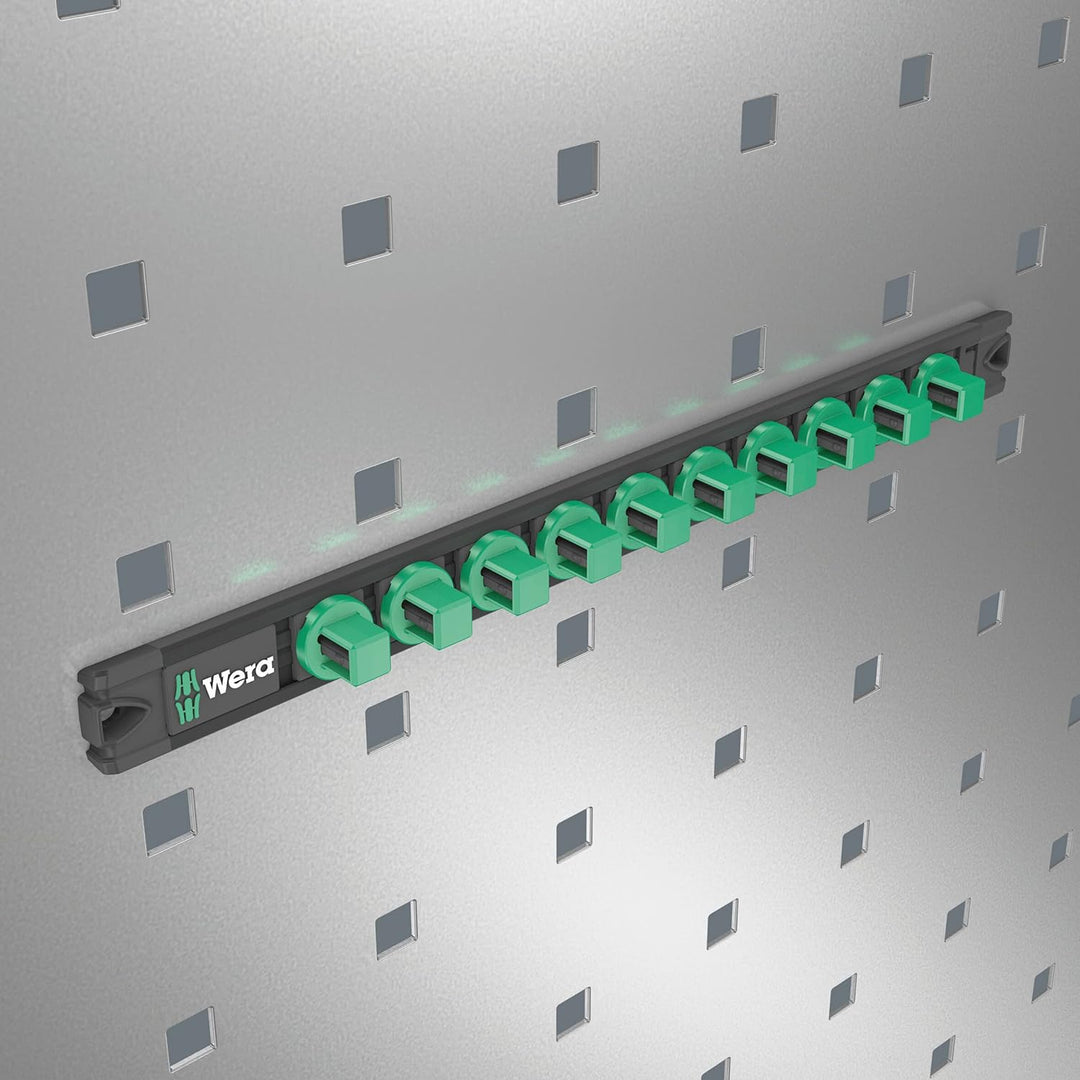 Wera 05136422001 9602 Nuss-Magnetleiste, 1/2", unbestückt, 30.0 x 370.0 mm, 1/2"