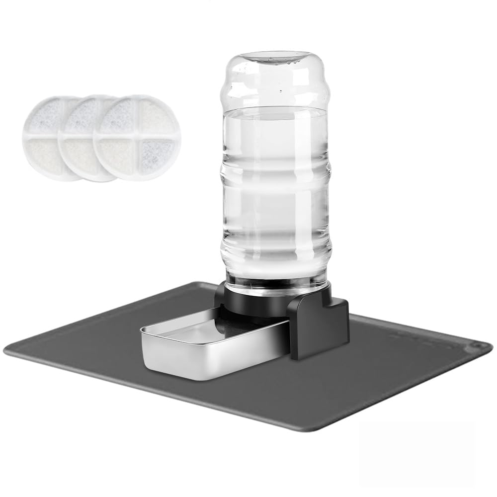 Marchul 8.6L Grosser Hund Wasserspender mit Tischset, Automatischer Wasserspender mit Edelstahl Wass