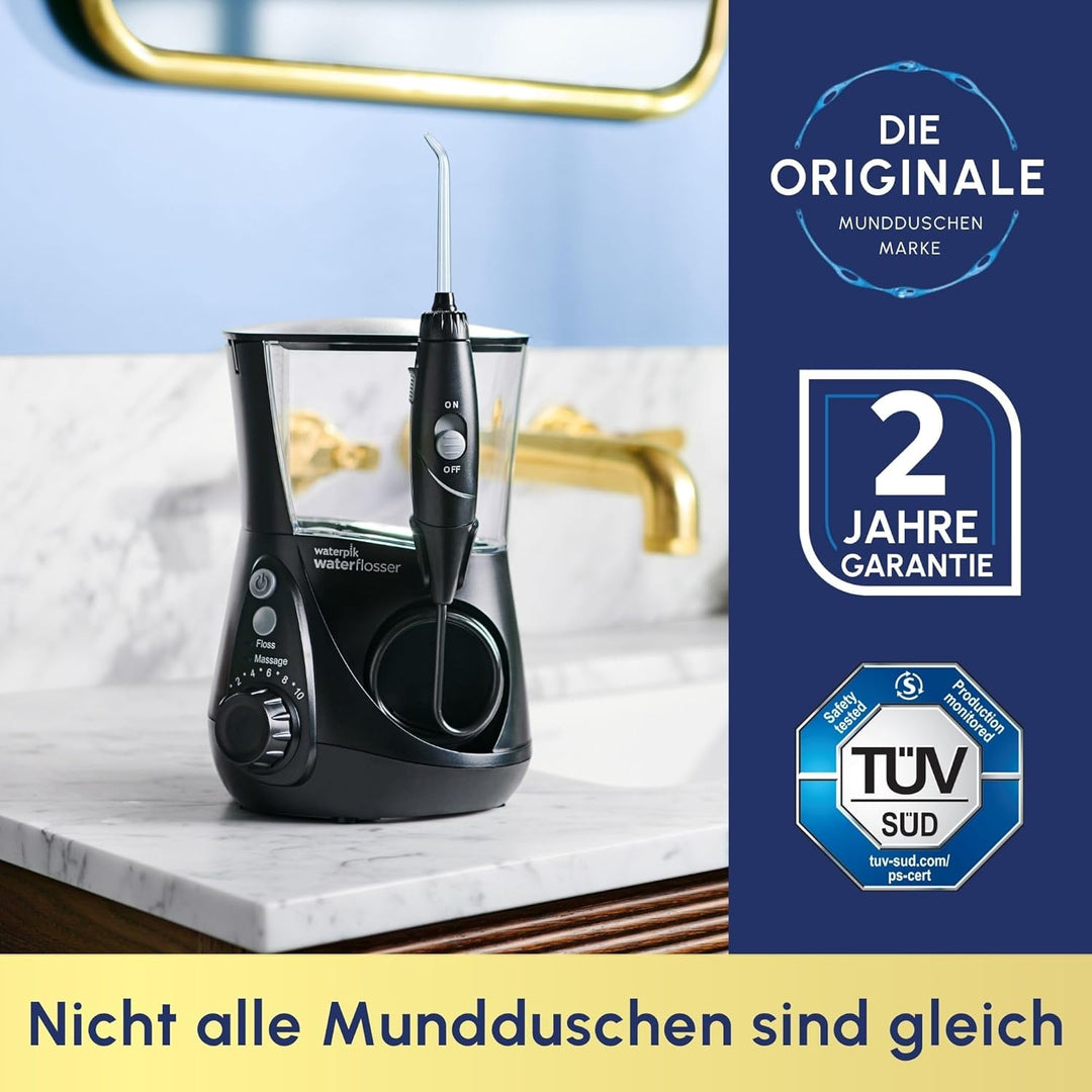 Waterpik Ultra Professional Waterflosser feststehende Munddusche mit 7 Aufsätzen, Druckbereich von 0