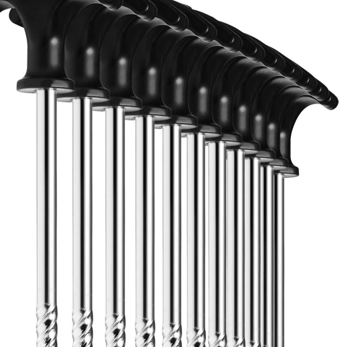 com-four® 12x Zelt-Heringe aus Stahl - robuste Erdnägel mit Gewinde für Camping und Outdoor - ideal