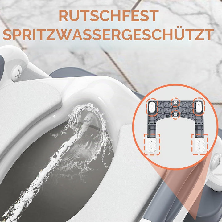 SKYROKU Toilettensitz 2 in 1 Toiletten Aufsatz für Kinder 2-7 Jahre Upgraded Stabil bis 90kg PP(BPA-
