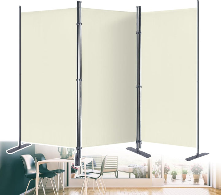 Paravent Outdoor Sichtschutz Trennwand 3 Teilig 275x180cm Raumtrenner mit Flache Füsse Anti-UV Wette