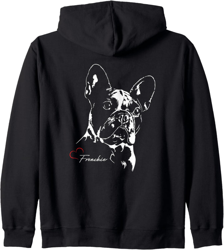 Frenchie Französische Bulldogge Hund Hunde Hundeportrait Kapuzenjacke