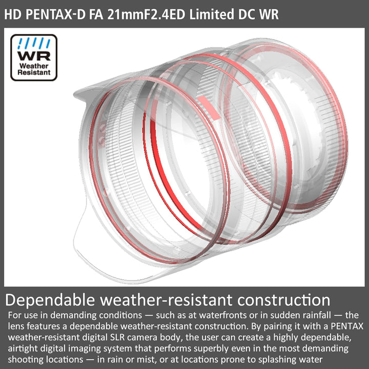 HD PENTAX-D FA 21mmF2.4ED Limited DC WR in Silber Ultra-Weitwinkel-Objektiv mit Festbrennweite [Zur