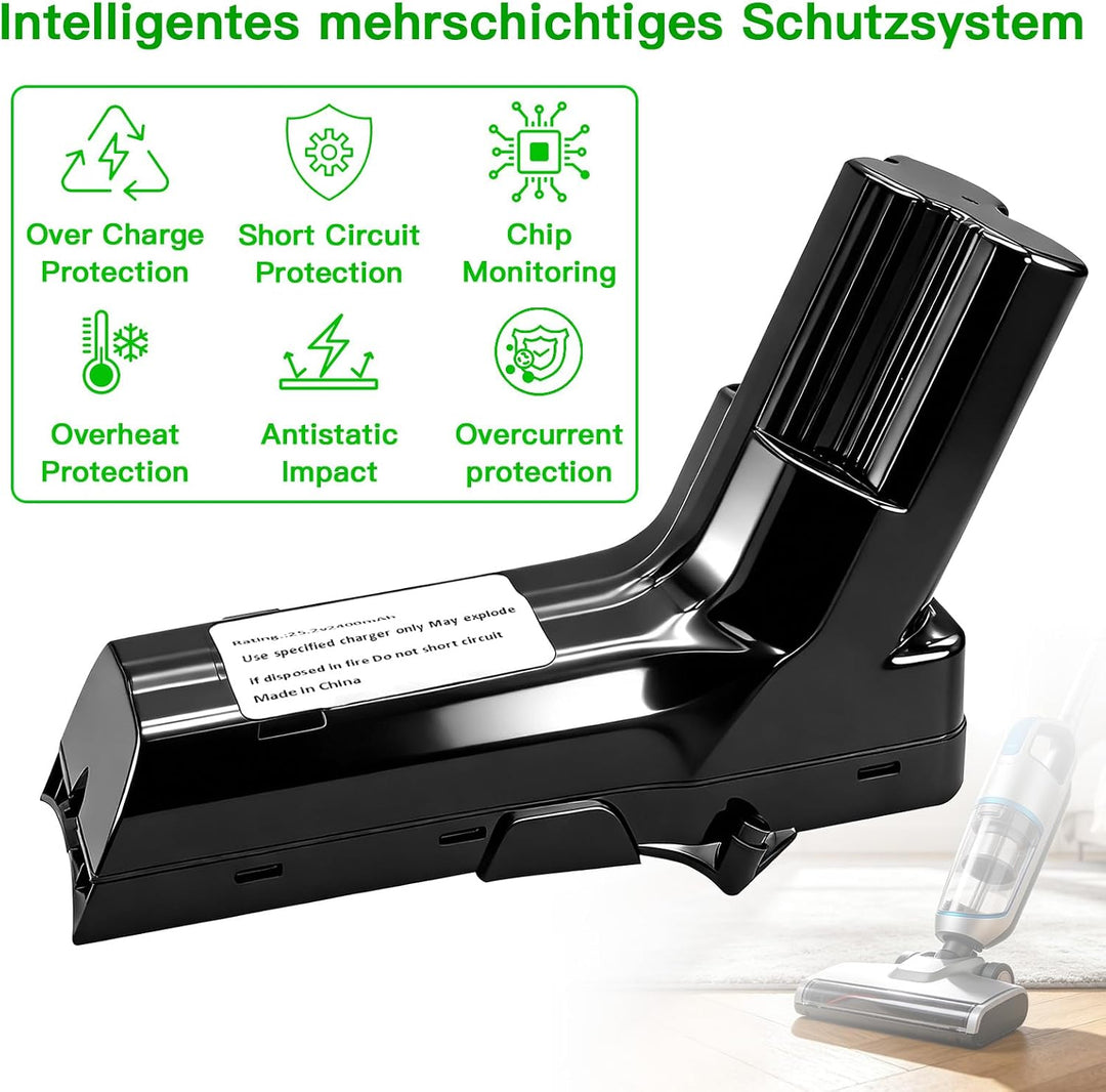 Akku 60.48Wh Ersatzakku für Philips SpeedPro Max Staubsauger, Kompatibel mit XC7042 XC7043 XC8043 XC