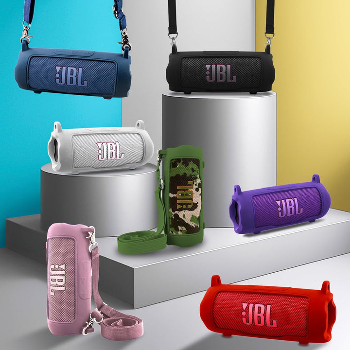 co2CREA Silikonhülle Tragetasche Case für JBL Flip 7 kabelloser tragbarer Bluetooth-Lautsprecher, Nu