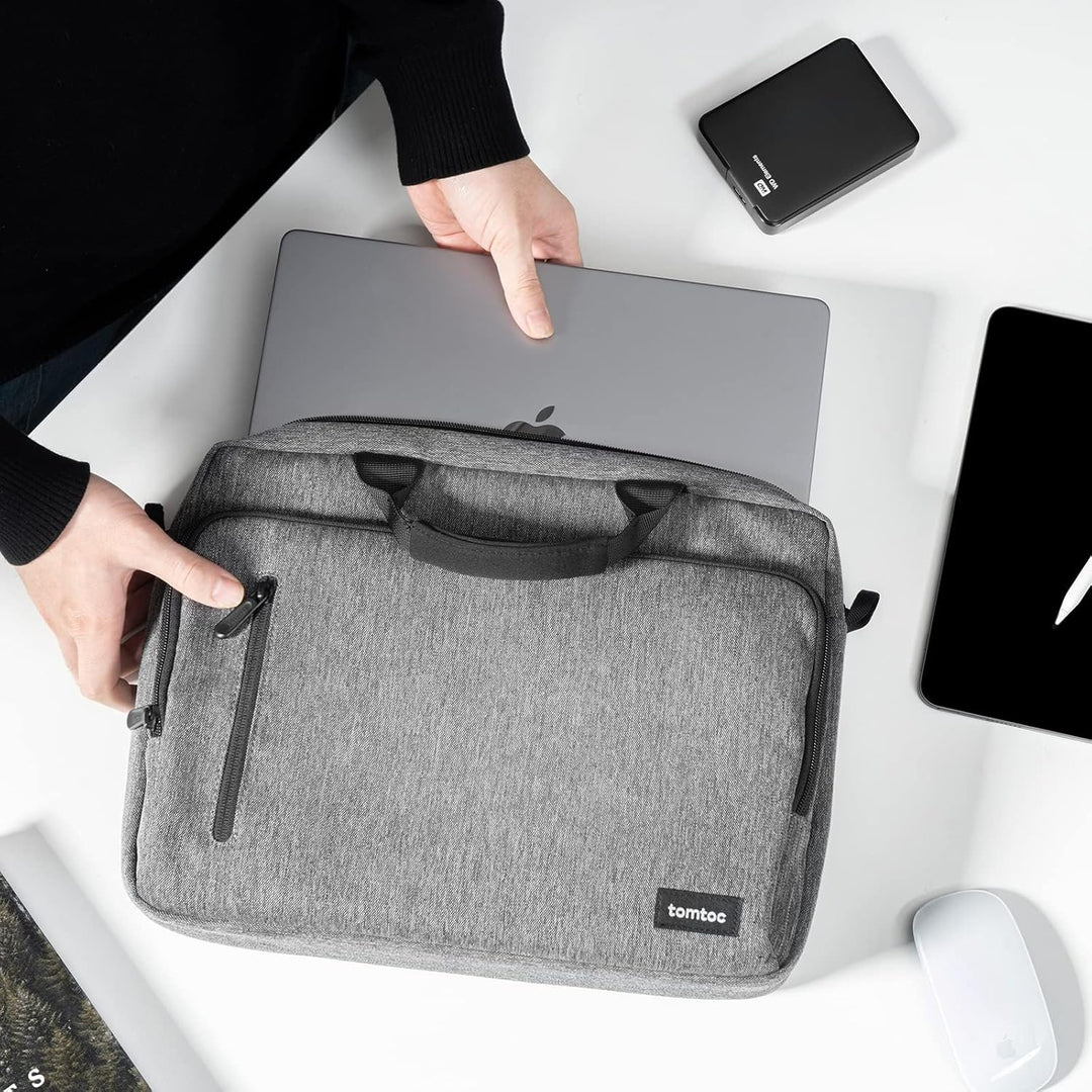 tomtoc 15,6 Zoll Laptop Tasche Schultertasche für 16" MacBook Pro, 15,6" Acer Aspire 5/Nitro 5, 15.6
