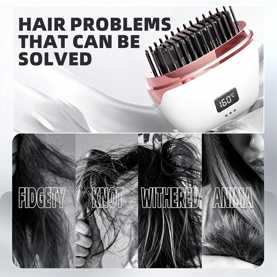 Mini Glätteisen Kabellos 2026 Neu, 2-in-1 Mini Haarglätter, USB-Wiederaufladbare Tragbare Hair Strai