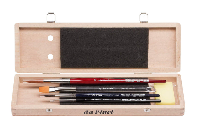Da Vinci Aquarellpinsel-Set 5260 Serie, Wolle, Braun/Schwarz/Rot, 30 x 30 x 30 cm, 5260
