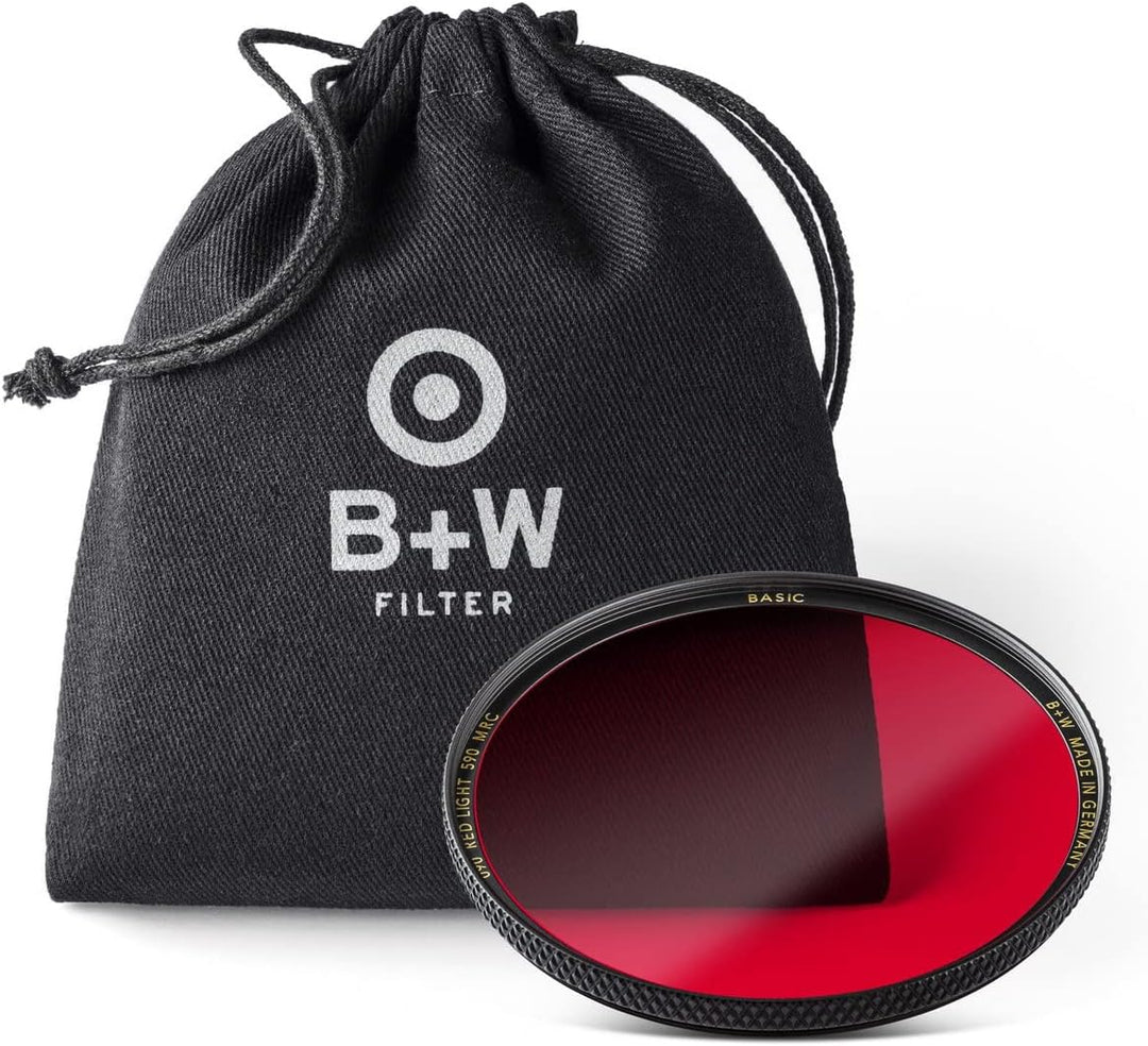 B+W Rotfilter hell 090 MRC Basic 49mm (16x vergütet, Professional), 1102678, Black