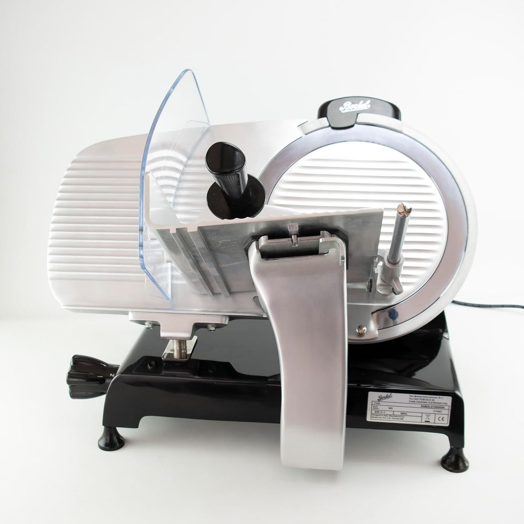 Berkel Red Line 300 Aufschnittmaschine schwarz - Schneidemaschine+ handgefertigtes Einlegebrett aus