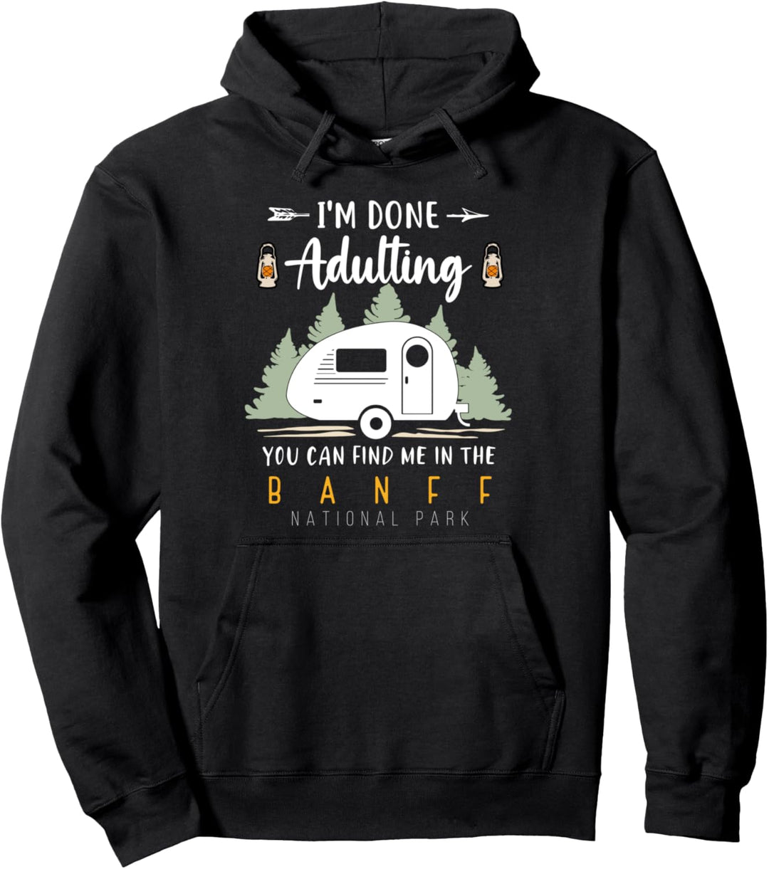 Banff National Park Camping Pullover Hoodie