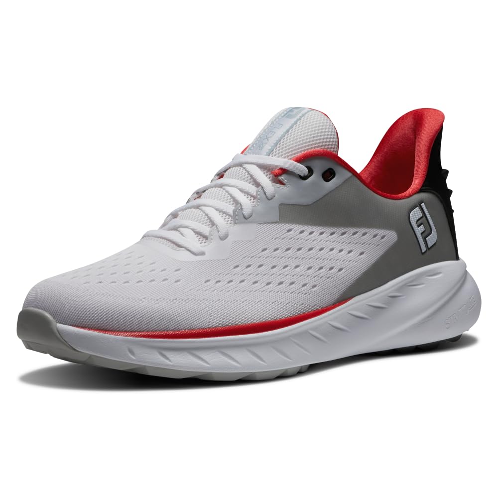 FootJoy Herren Fj Flex Xp Golfschuh 39.5 EU Weiss Schwarz Rot, 39.5 EU Weiß Schwarz Rot