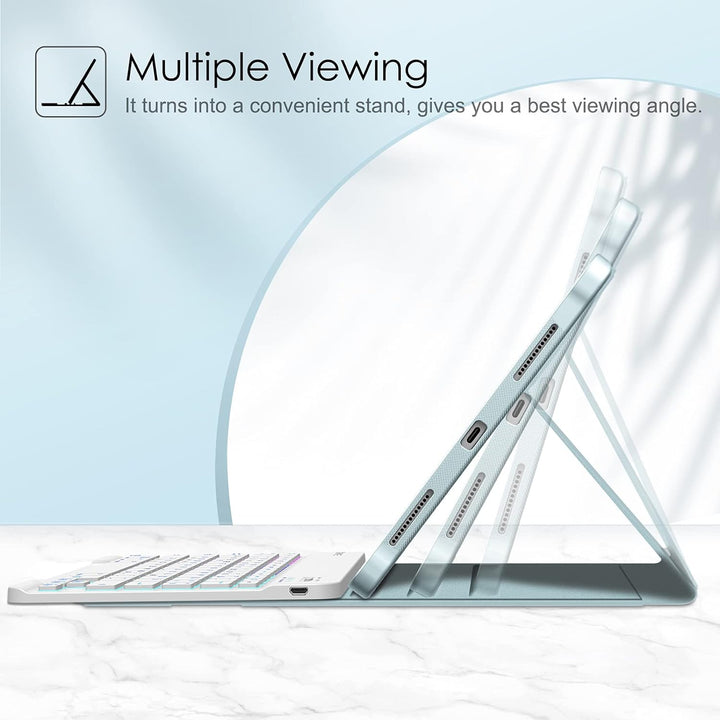 Fintie Tastatur Hülle für iPad Pro 11 Zoll 2022 / iPad Pro 11 2021/2020/ 2018 - Soft TPU Rückseite G