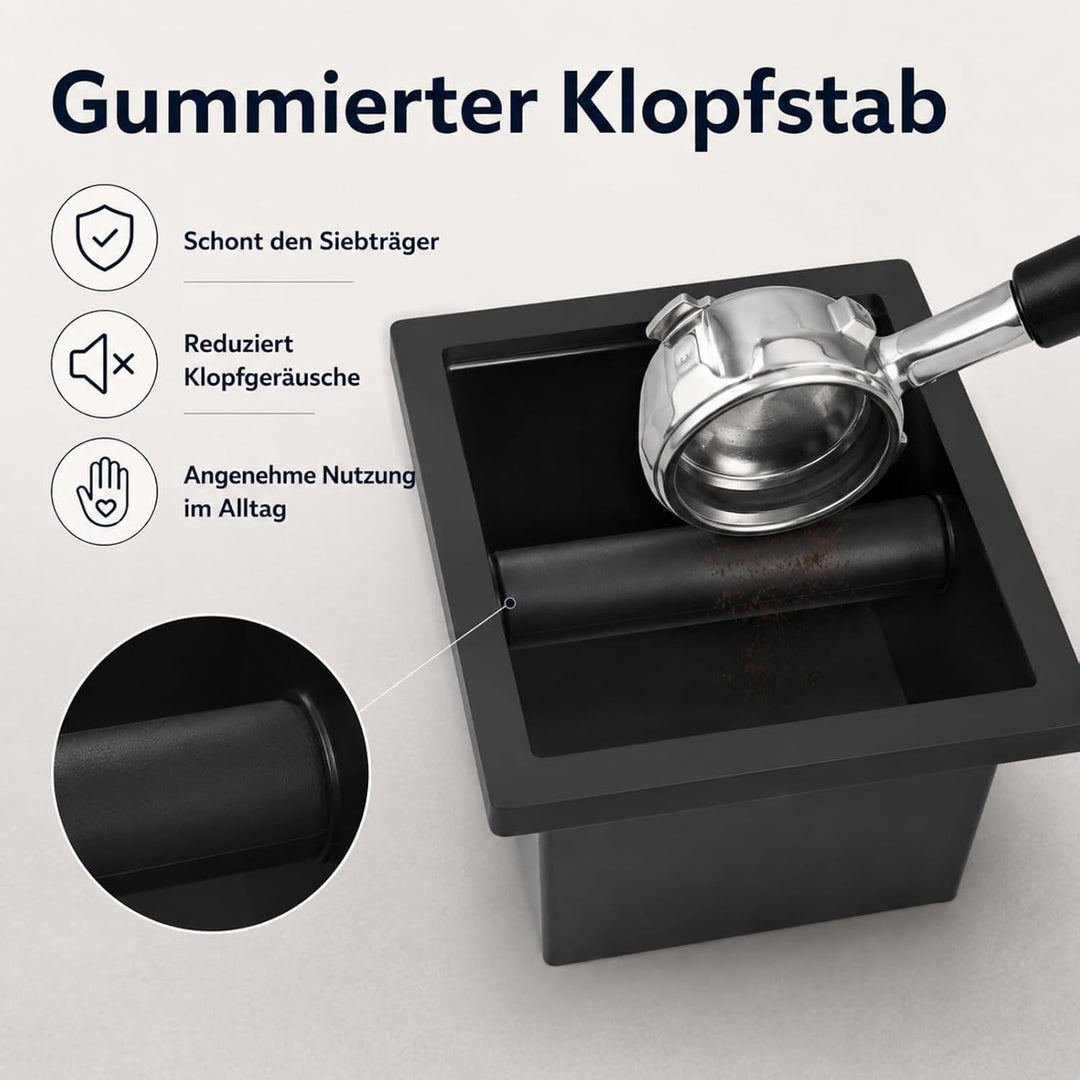 Edelstahl Kaffeeklopfbox, Abklopfbehälter Für Kaffeesatz, Bodenlose Klopf-Rückstand-Box Für Küchen B