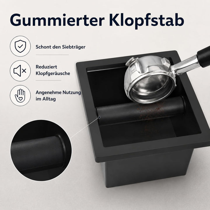 Edelstahl Kaffeeklopfbox, Abklopfbehälter Für Kaffeesatz, Bodenlose Klopf-Rückstand-Box Für Küchen B