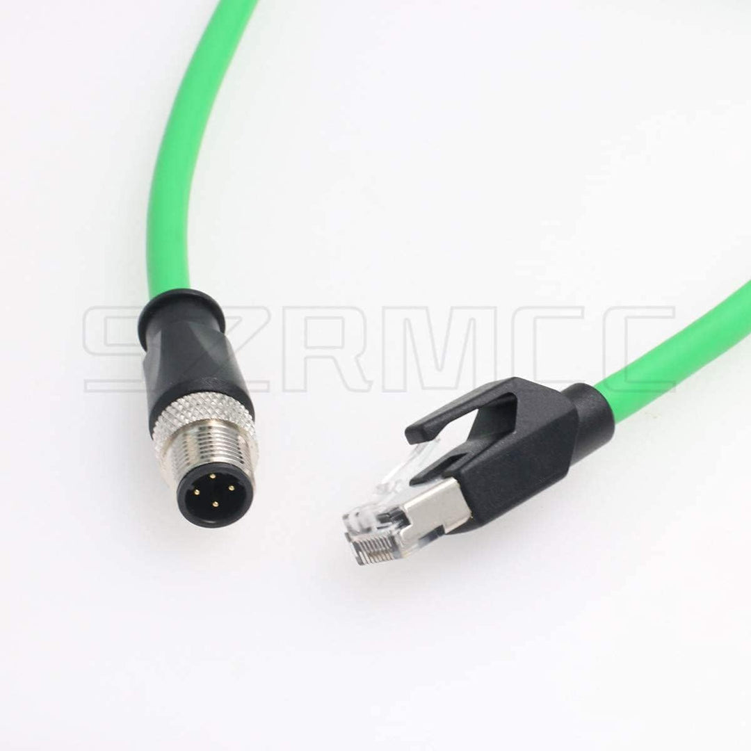 SZRMCC M12 4 Pin D-Code auf RJ45 Stecker Ethernet Kabel Cat5e Hochflexibles Wasserdicht Geschirmtes