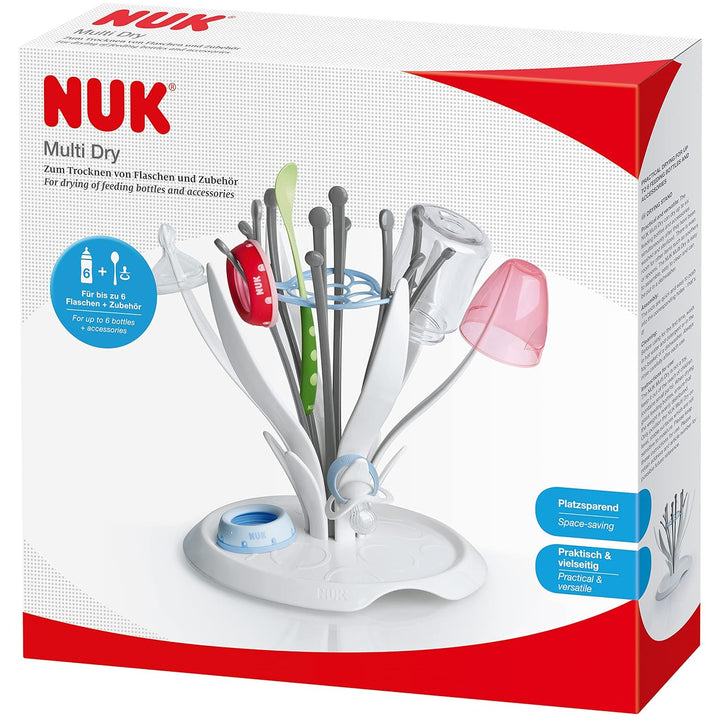 NUK MultiDry Trockenständer / praktisches Trocknen von bis zu 6 Babyflaschen und Zubehör / BPA-frei