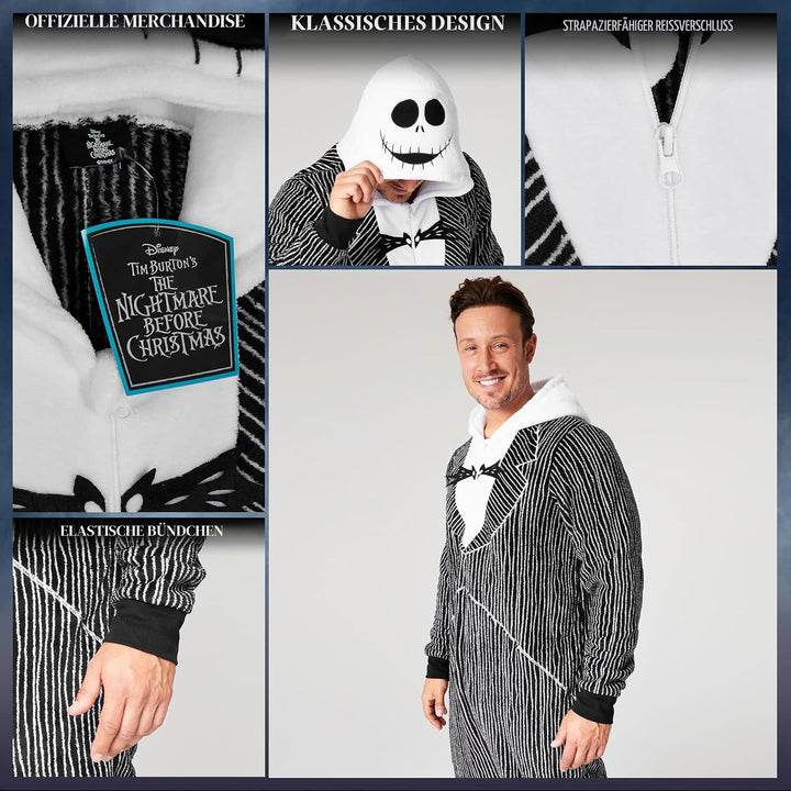 Disney Onesie Damen - Stitch Einteiler Pyjama - Eeyore, Minnie, Maleficent Schlafanzug Onesie - Grös