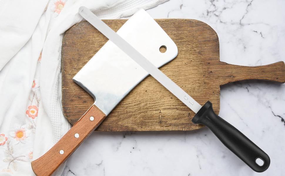 Wetzstab Keramik für Messer, Dual-Purpose-Grobschliff- Und Feinschliff-Wetzstahl Schärfer Messer Sch