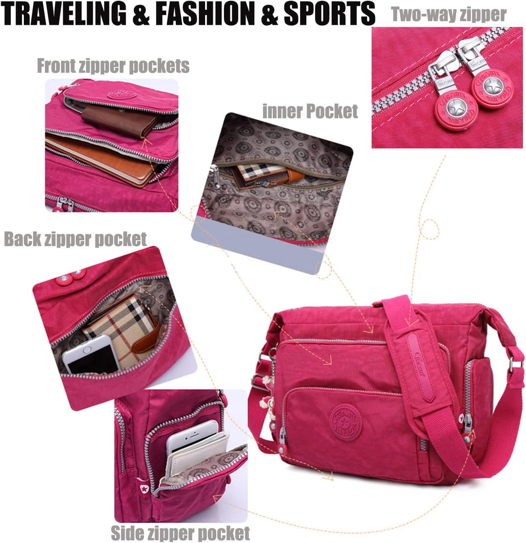 Foino Kuriertasche Damen Umhängetasche Lässige Schultertasche Mode Sporttasche Design Reisetasche Le