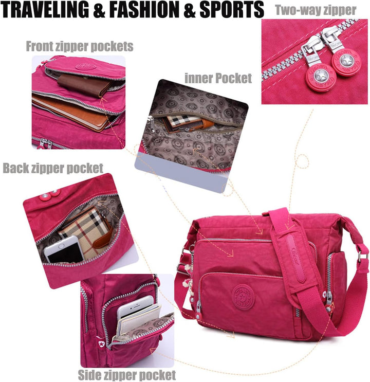 Foino Kuriertasche Damen Umhängetasche Lässige Schultertasche Mode Sporttasche Design Reisetasche Le