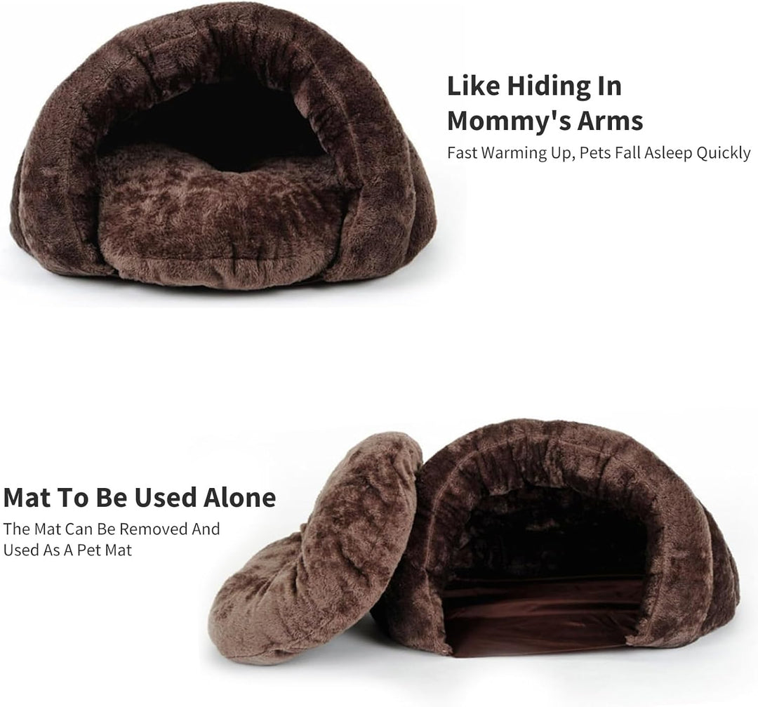 PETCUTE Haustierbett Katzenbetten Hundebetten Katze Kuschelhöhle für Katze Warmer Plüsch Katzenhöhle
