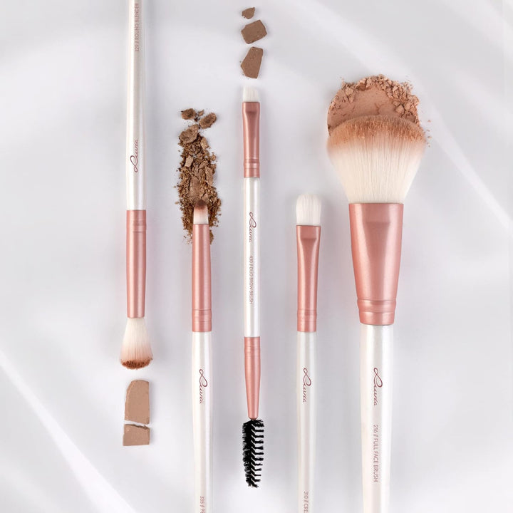 Make-Up Pinselset Luvia, Daily Selection Brush Set, Puder, Augenbrauen Und Augenpinsel Im Set, 5 Veg