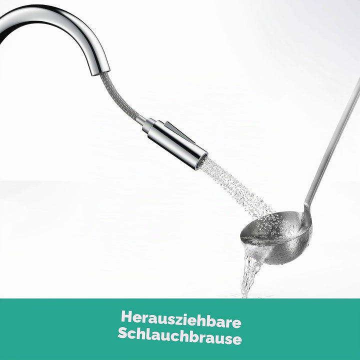 hansgrohe Cento XL Einhebel-Küchenarmatur mit ausziehbarer Brause und Schwenkauslauf, chrom Chrom Ha