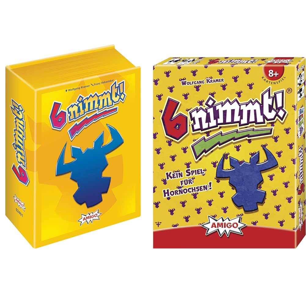 AMIGO 02401 6 nimmt 30 Jahre-Edition &amp; 4910-6 nimmt!, Kartenspiel 6 nimmt + Kartenspiel, 6 nimmt + K