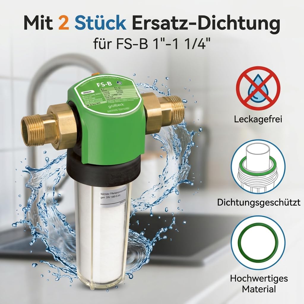 3 Stück Ersatzfilter 80 µm, Ersatz Filterkerzen kompatibel mit Grünbeck Feinfilter FS 1, Filter Wass
