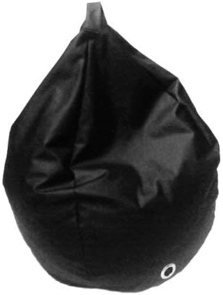 Einfarbiger Sitzsack, schwarze Farbe, Masse 80 x 120 x 80 cm, Schwarz