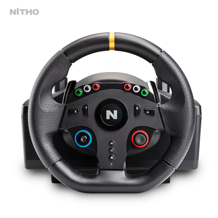 NITHO Drive Pro ONE V24 Gaming Rennlenkrad mit Pedalen, 270 Grad Spiele Lenkrad für PS4, PC, Xbox On