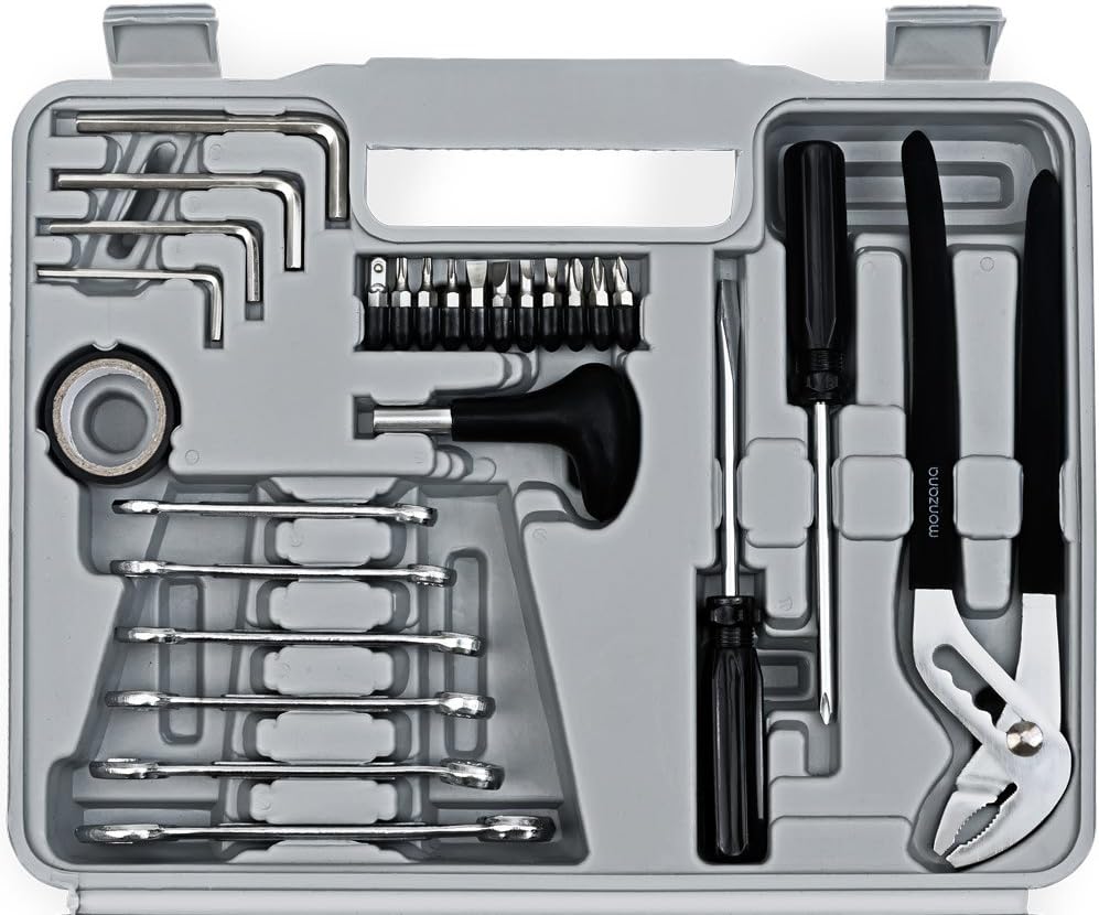 MONZANA® Werkzeugset 141 tlg. Werkzeugkasten Werkzeugkiste Werkzeugsatz Werkzeugkoffer Werkzeugbox H