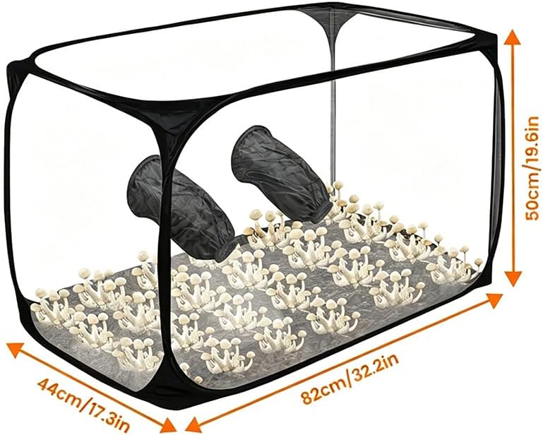 Sarini Mushroom Cultivation Still Air Box - Faltbare Transparente Pilz Wachsen Zelt Kit, Growing Kit