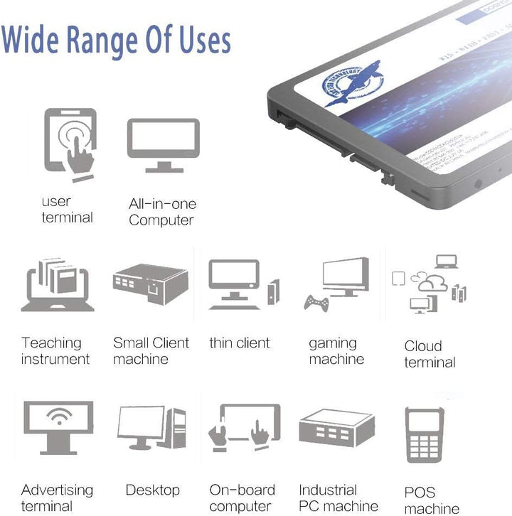 Dogfish SSD 250GB SATA3 2.5 Inch Unidad de Estado sólido incorporada 7MM Height MLC TLC High Speed (