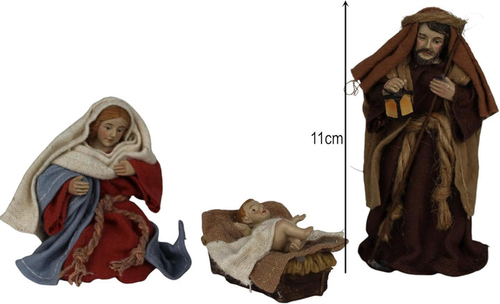 ZICOM Ankleidefigurenset Nebo, Krippenfiguren orientalisch ca. 11cm 15-TLG. Polyresin bekleidet