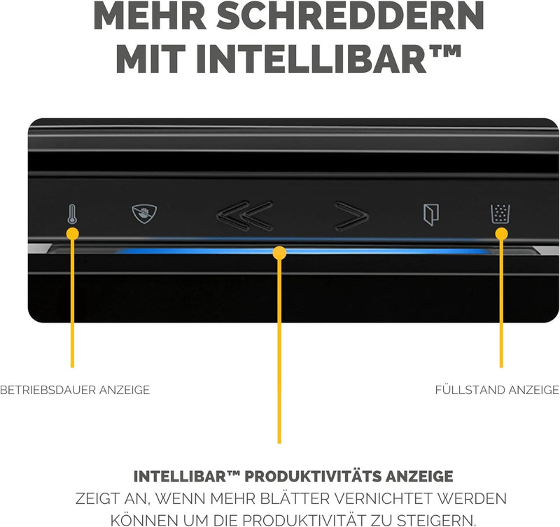 Fellowes 15 Blatt Aktenvernichter High Security (P5), Papierschredder für Büro, Powershred LX211, Mi