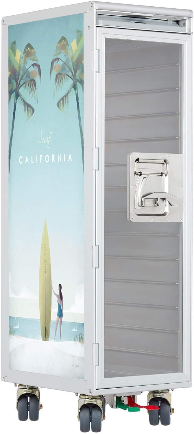 VanDeBord Airline Trolley Henry Rivers Edition Neu Surf California (Glastür), Original Flugzeugtroll