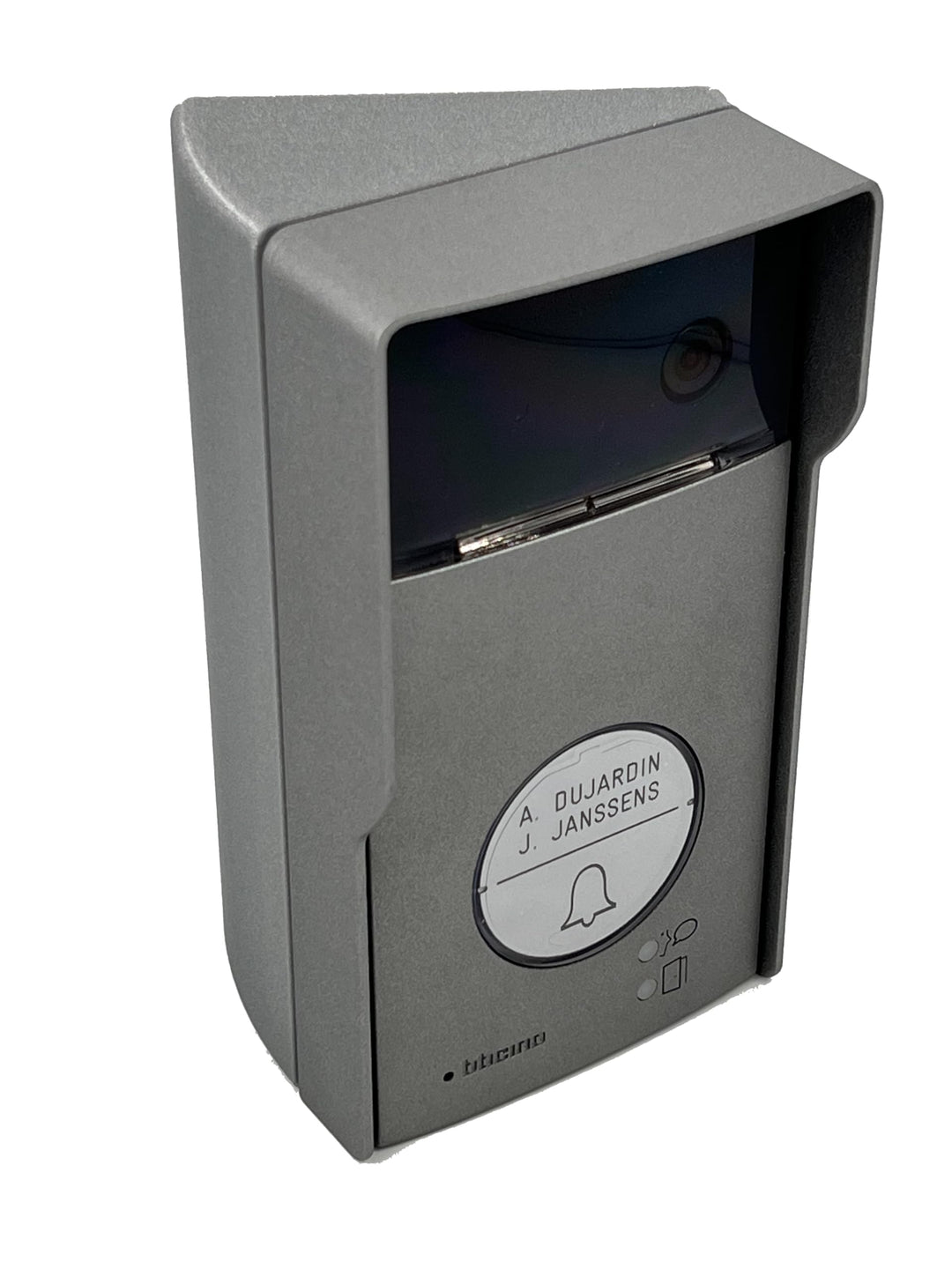 XONI Gehäuse 30° Winkel rechts grau metallisiert kompatibel mit BTicino Linea 3000 Videotelefon & An