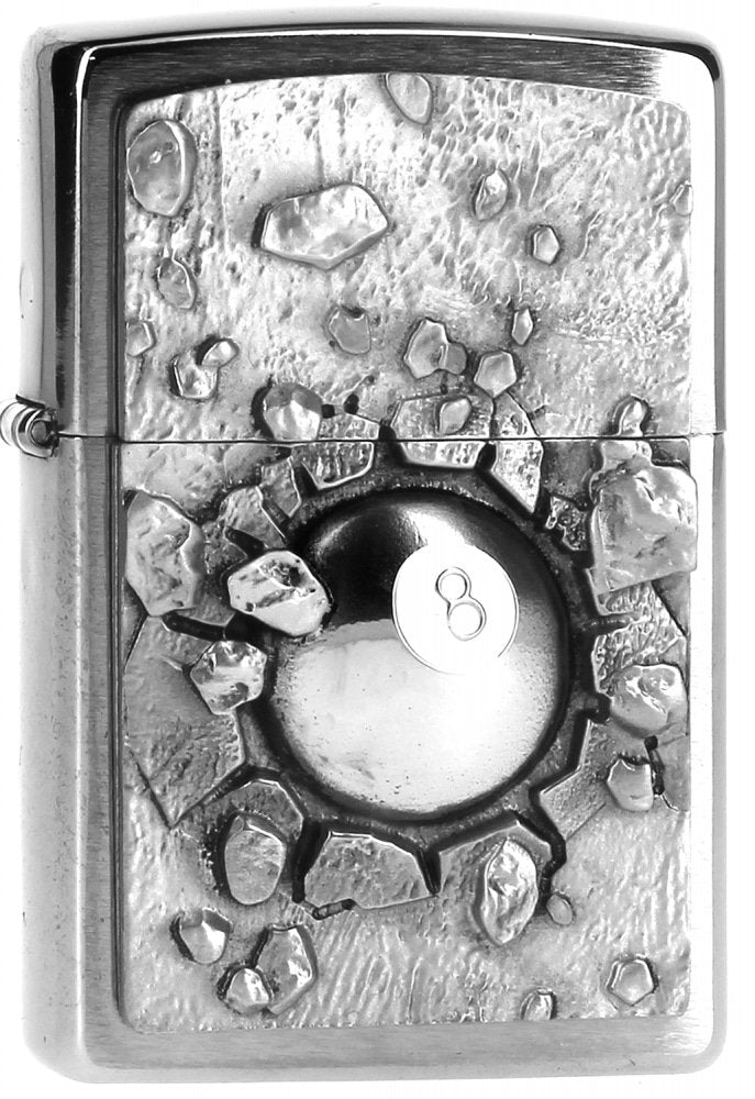 Zippo 200 PL Billard-Design Black 8 Ball Feuerzeug,Messing,Edelstahl,1 x 3,5 x 5,5 cm