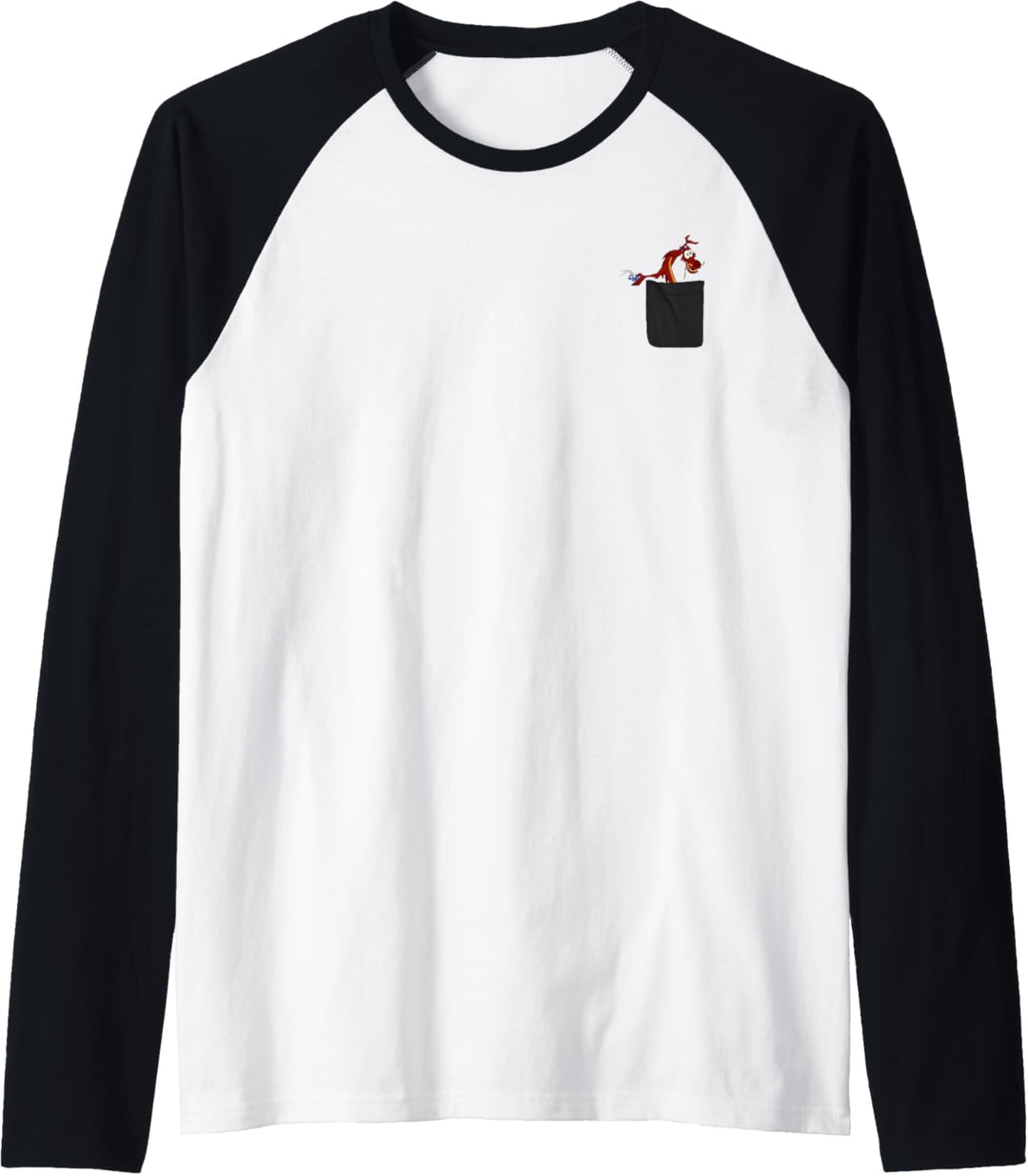 Disney Mulan Mushu And Cri-Kee Pocket Raglan