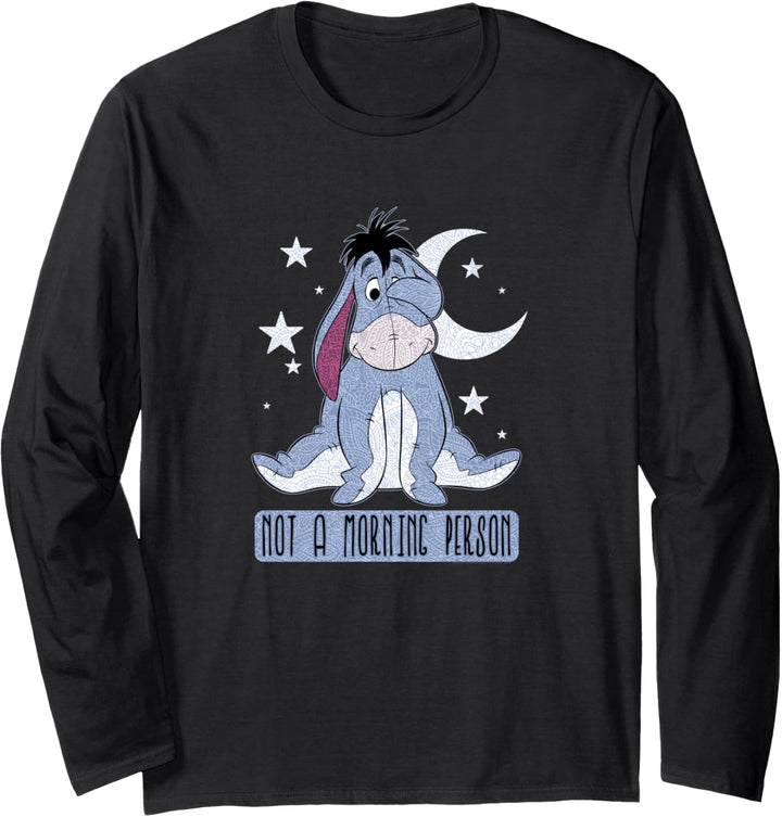 Disney Winnie The Pooh Eeyore Not A Morning Person Eye Cover Langarmshirt