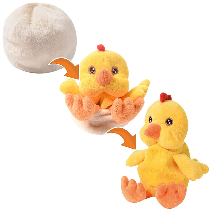 2 in 1 Plüschtier zum Wenden | Küken Kuscheltier | Wende Kuscheltier | Handpuppe | Handpuppen Tiere