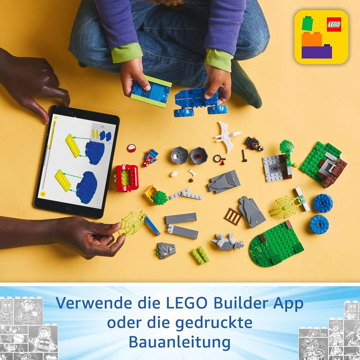 LEGO Marvel Spideys Team auf Rettungsmission im Dino-Truck, baubares Superhelden Spielzeugauto, Aben